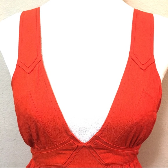 💎 NWT juicy couture deep v firecracker red blouse - Picture 2 of 8